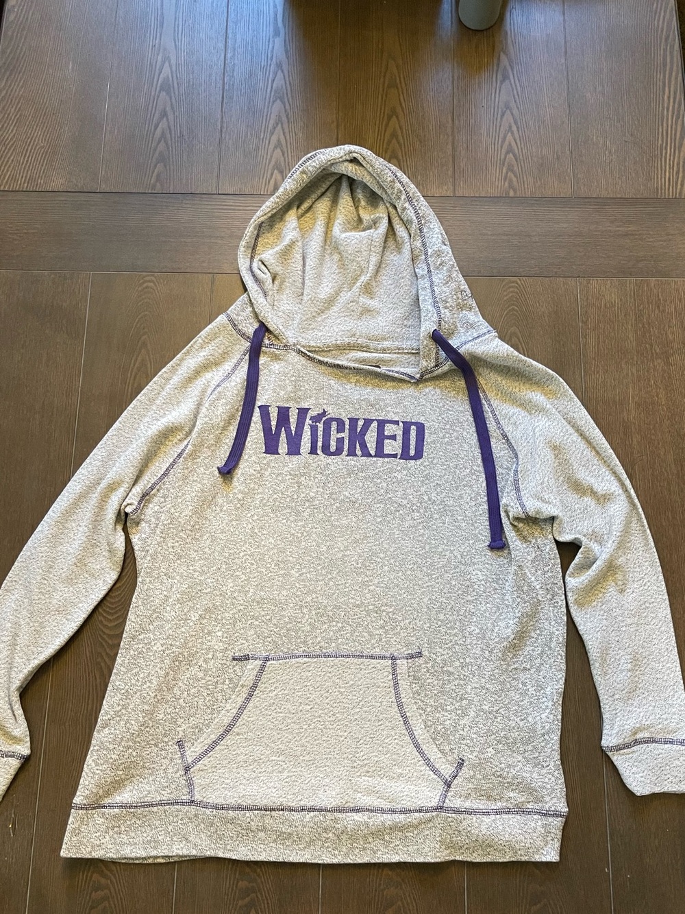Wicked Gray Hoodie with Purple Accents
